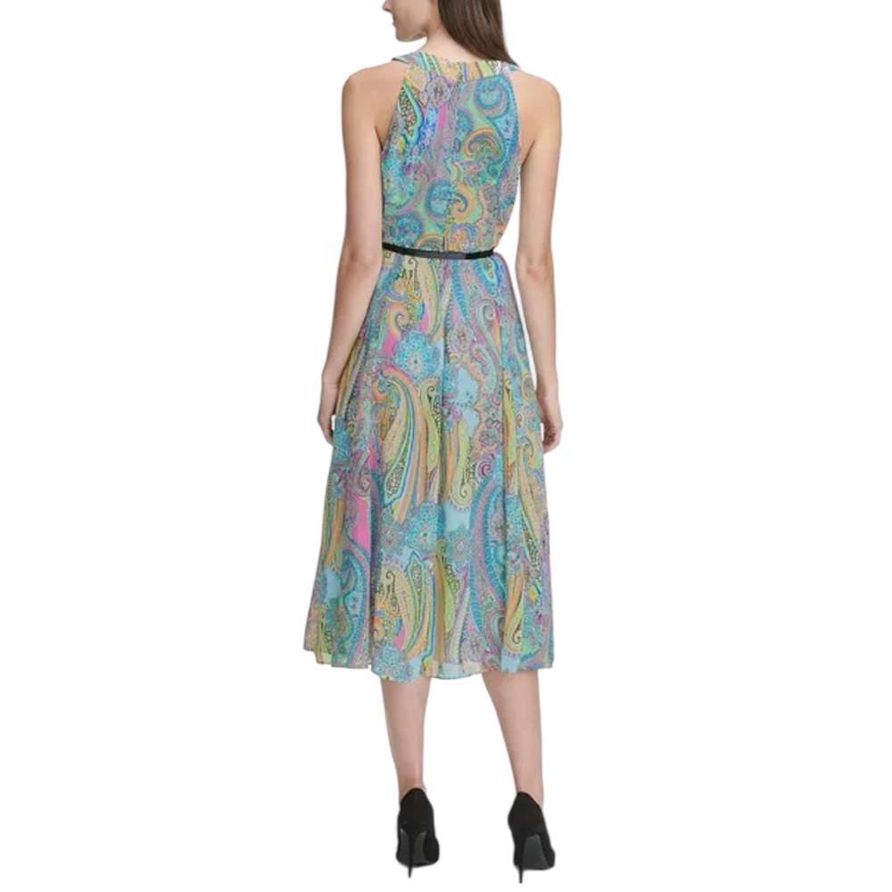 Tommy Hilfiger Paisley Midi Dress Size 4 Boho Resort Anthropologie Style NWT - Picture 2 of 11
